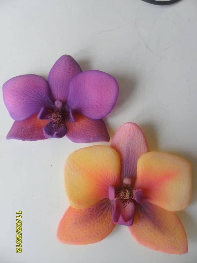 Комплект украшений из полимерной глины. орхидеи. мастер-класс с пошаговыми фото
