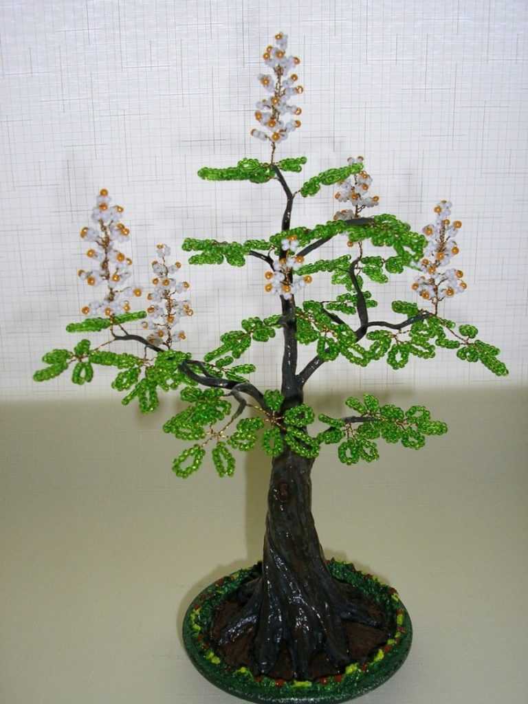 Деревья из бисера мастер-класс: сакура и березка из бисера