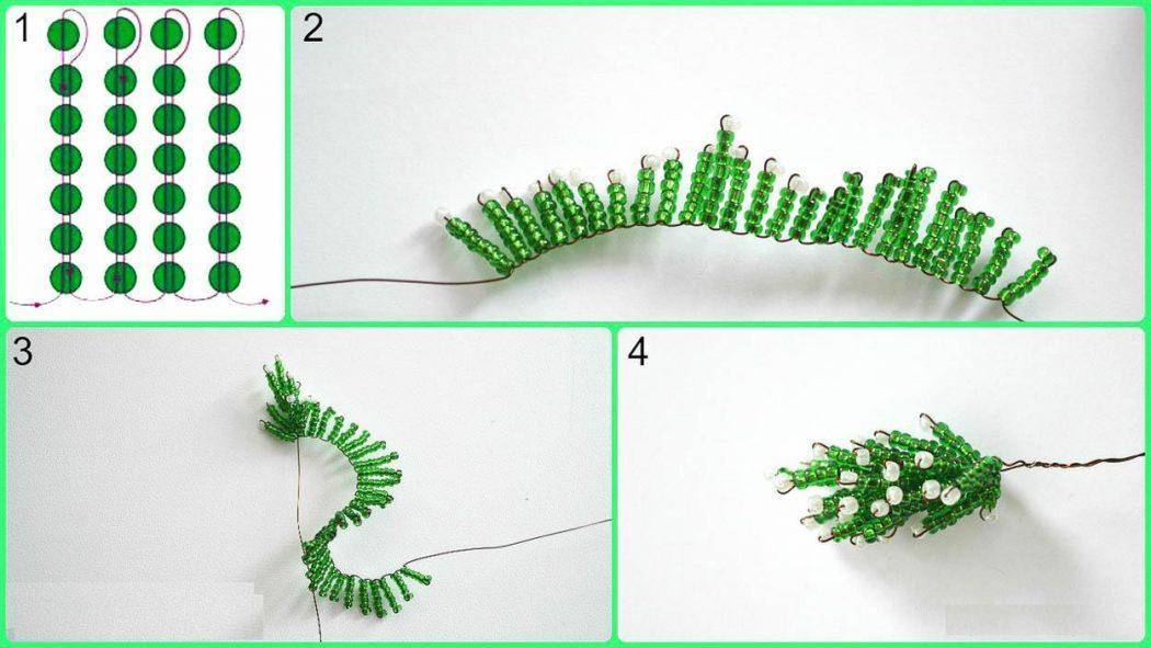 Схема елочки из бисера для начинающих