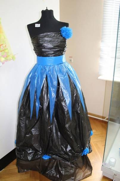 Платье из мусорных пакетов пошаговая инструкция