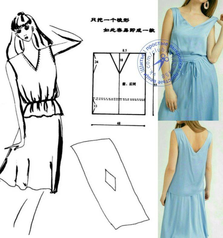 Выкройка платья: красивые модели со схемами, прямые в пол, свободные
