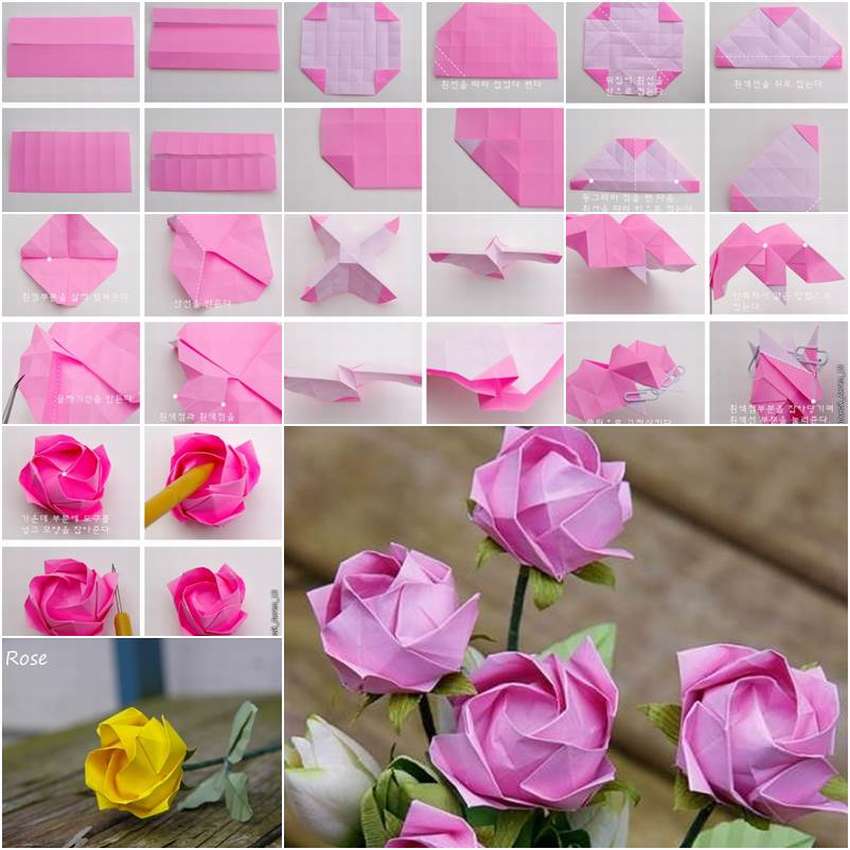 Как сделать розу из бумаги: топ-160 фото и лучшие мастер-классы, как изготовить розу из бумаги + схемы с описанием работы