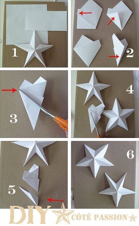Как сделать объемную звезду из бумаги своими руками. делаем пятиконечные и многолучевые звезды