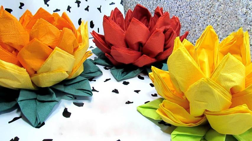 Цветок лотоса своими руками: мастер класс из бумаги
