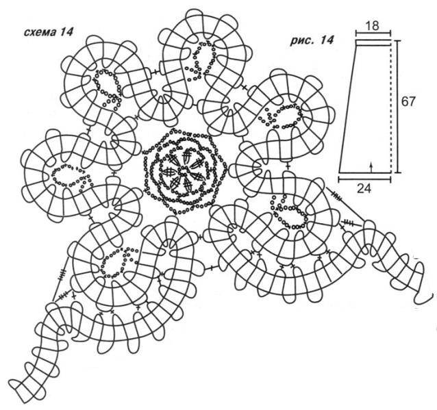 Брюгге кружева крючком подробные схемы