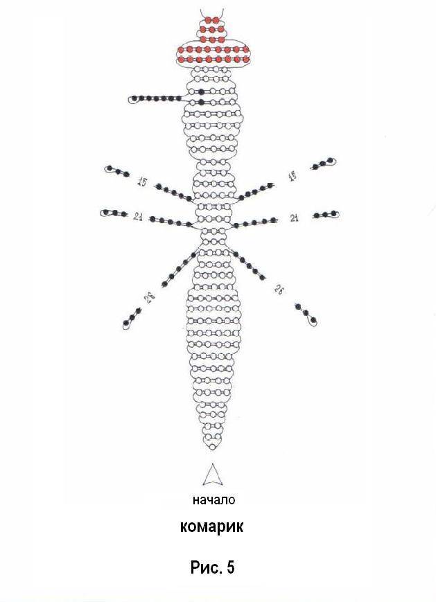 Насекомые из бисера схемы
