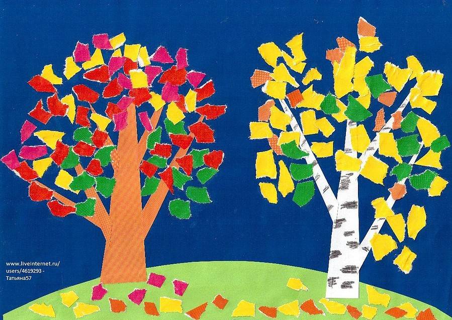 Аппликация на тему осень из цветной бумаги в детском саду: шаблоны своими руками и фото изготовления - сайт о рукоделии