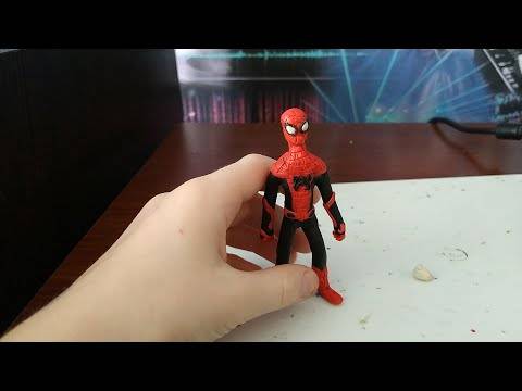 Человек-паук из пластилина - как сделать пошагово с фото