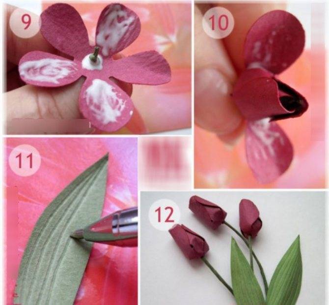 Тюльпаны из бумаги своими руками: пошаговые фото и видео