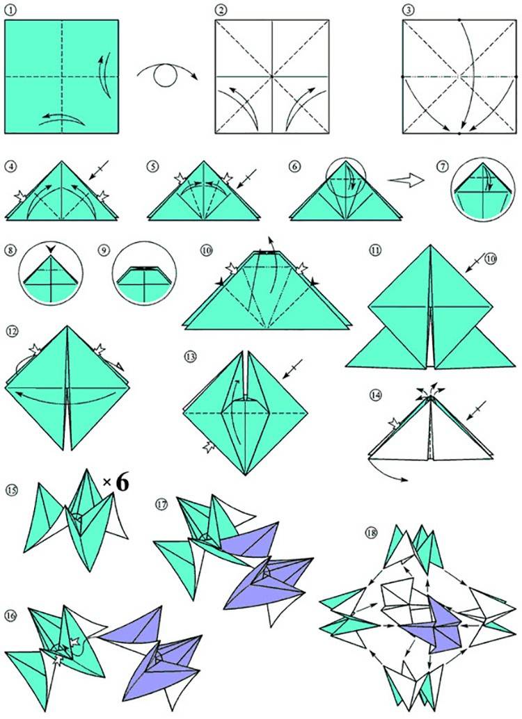 Журавль оригами — 5 вариантов как сделать