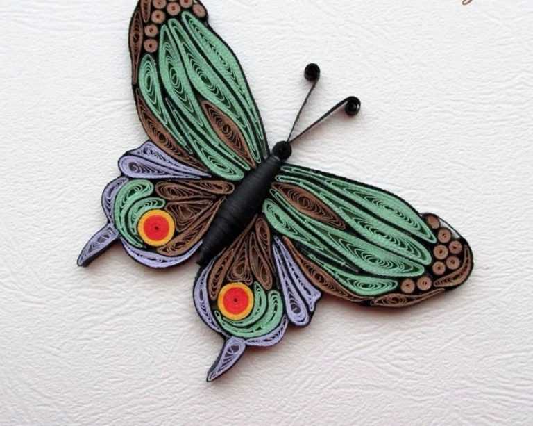 Квиллинг бабочка для начинающих в уникальной технике обьемного рукоделия из бумаги по фото схемам