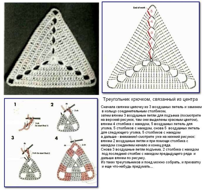 Треугольники связанные крючком. Бабушкин квадрат треугольник схема. Бабушкин треугольник крючком схема. Вязание крючком треугольные мотивы схемы. Вязание крючком Бабушкин треугольник.