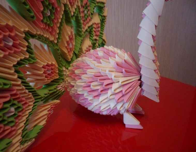 Модульное оригами: павлин со схемами сборки и мастер класс с видео-подборкой