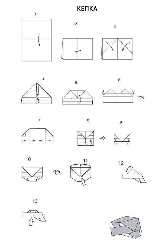 Шапочка из бумаги. Оригами из бумаги фуражка схема. Схема складывания пилотки из бумаги. Оригами Военная пилотка схема. Оригами кепка из бумаги для детей.