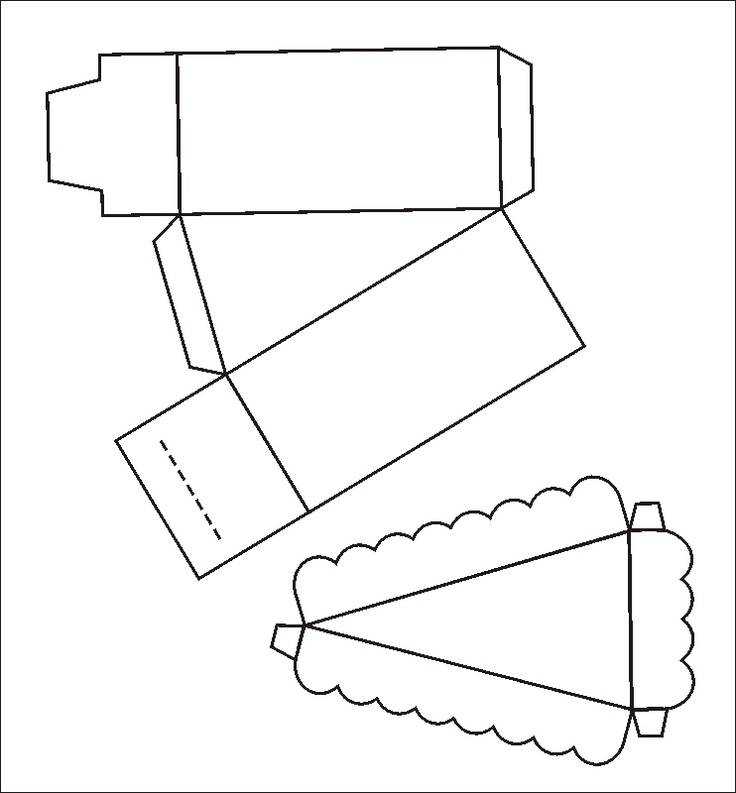 Коробочки торт для конфет шаблон