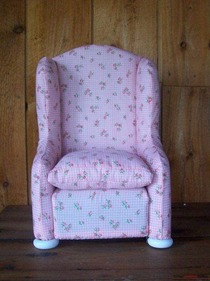 Кресло для куклы своими руками: мастер класс по способам изготовления и оформления мягкой мебели
