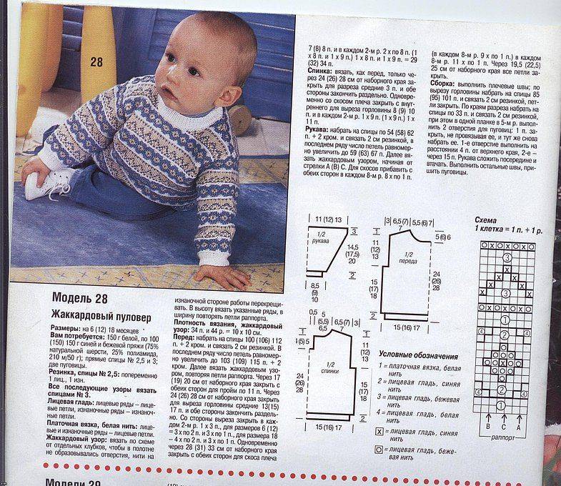 Вязаный костюм для мальчика 6 месяцев спицами схема с описанием