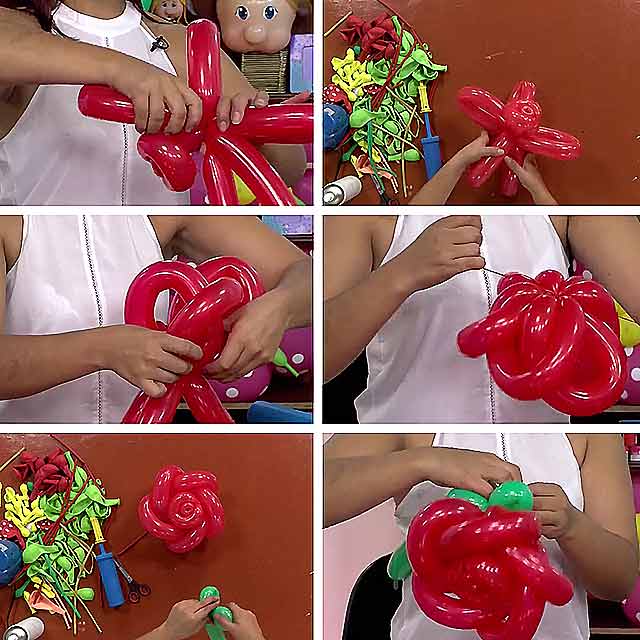 Как сделать ромашку из надувных шаров