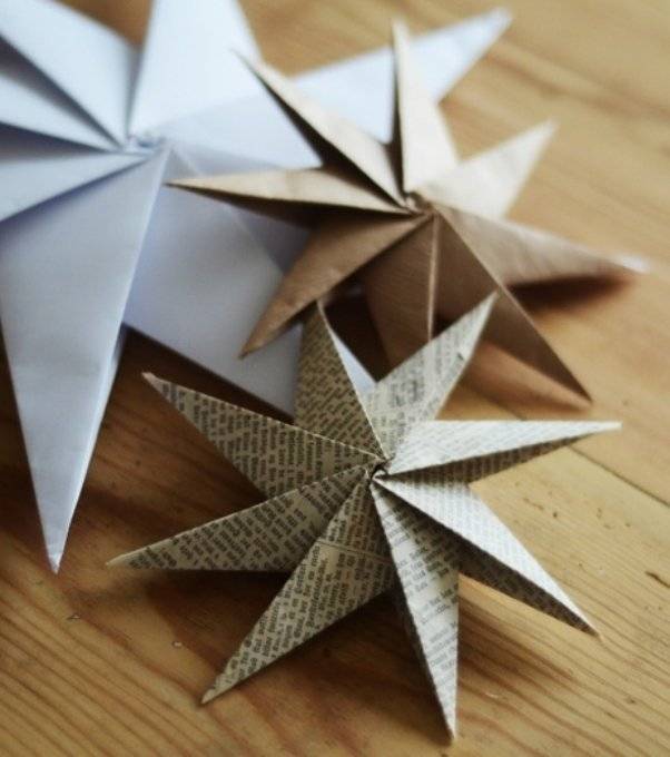 Звезда из бумаги своими руками: как сделать праздничное украшение из простых и доступных материалов