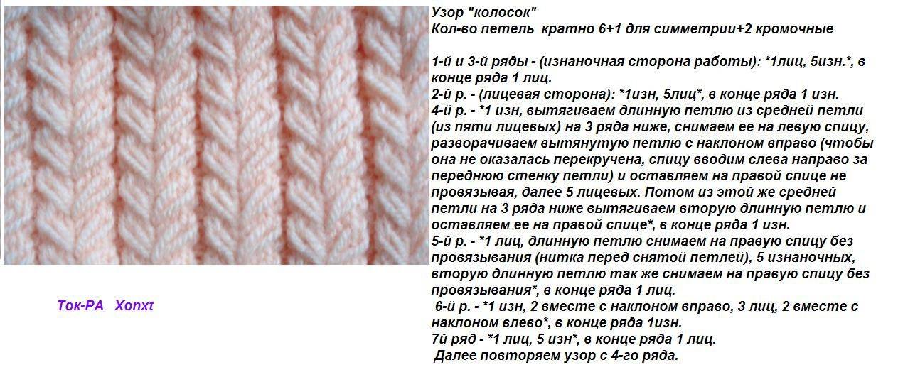 Американская резинка спицами: схемы вязания разных вариантов с описанием