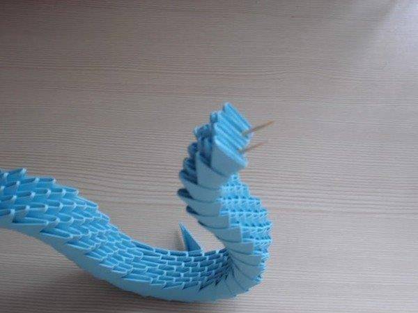 Мастер-класс поделка изделие оригами китайское модульное мк кобры бумага