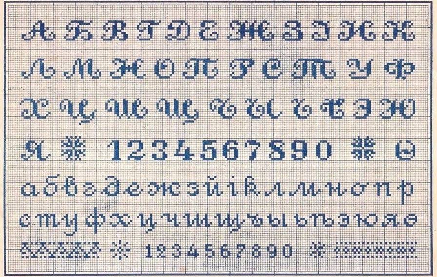 Вышивка буквы русского алфавита схемы крестом