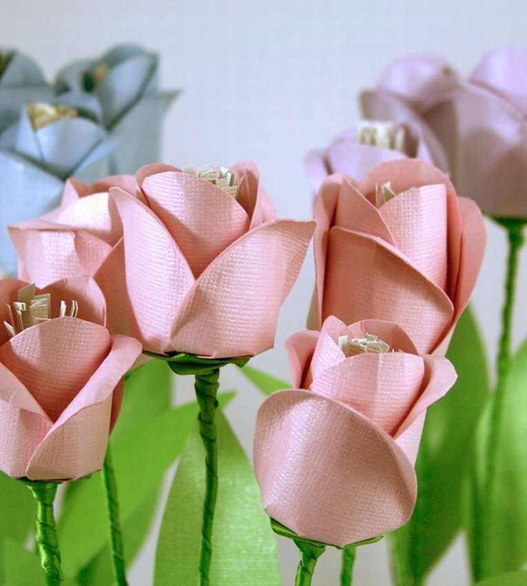 Тюльпан из бумаги своими руками: мастер - класс с различными вариантами создания цветов
