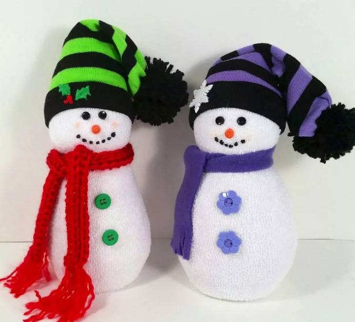 Как сделать из носка снеговика: пошаговая инструкция :: syl.ru