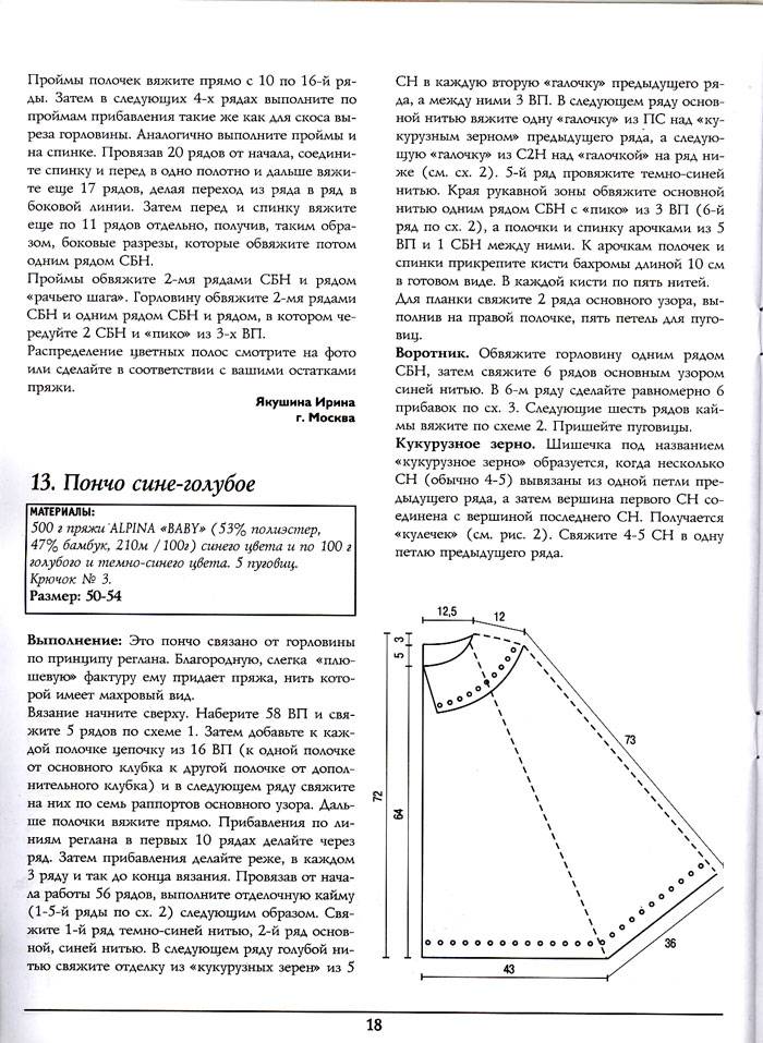 Пончо для девочки спицами схемы и описание на 5