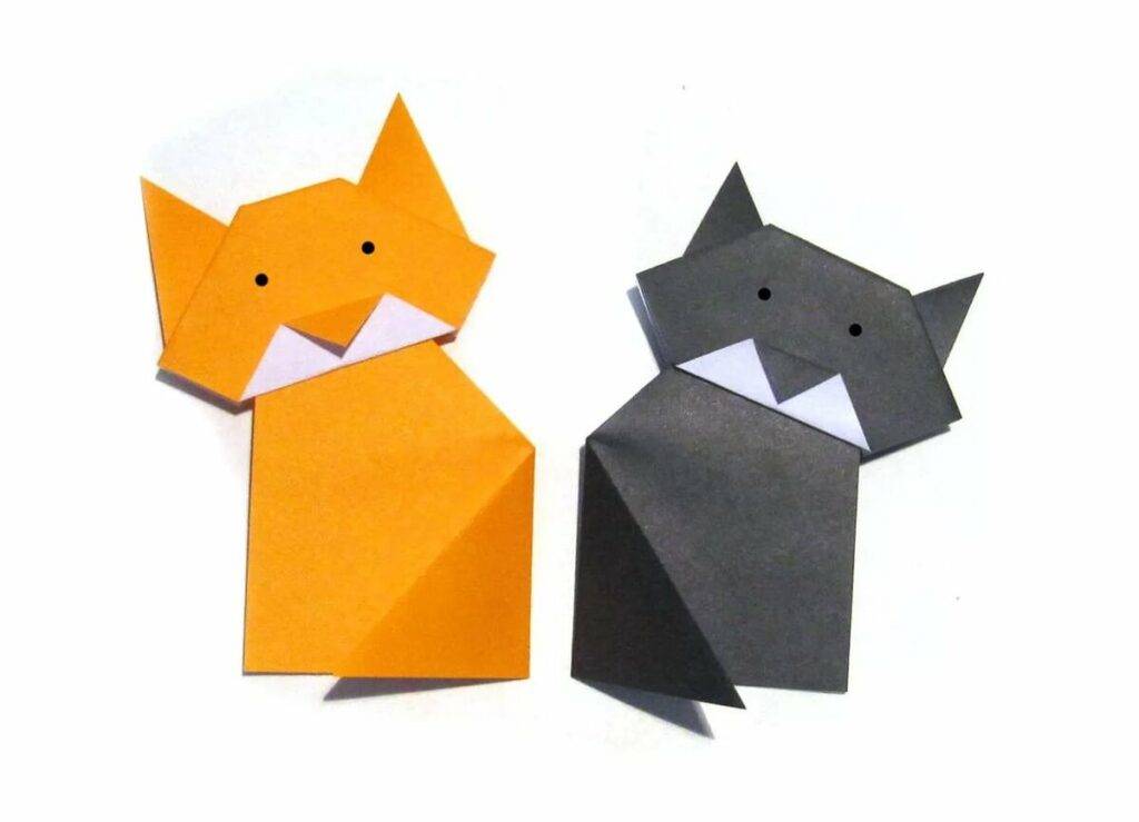 Оригами кошка ⋆ страна рукоделия - вязание и вышивка своими руками