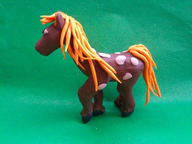 Дымковская игрушка своими руками, изготовление барышни и лошадки из пластилина, нанесение рисунка