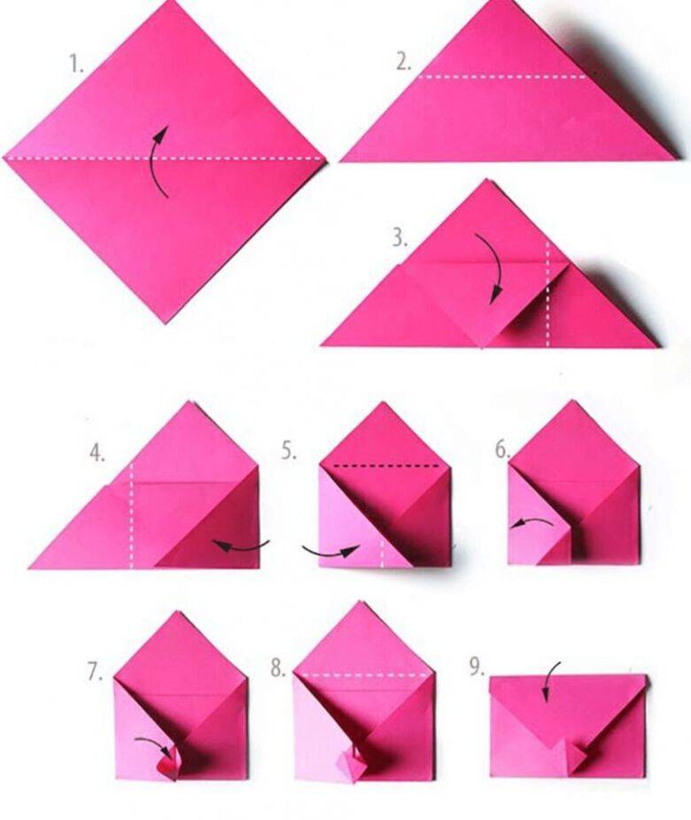 Оригами конверт: схема как сделать своими руками (с фото-инструкцией и видео-уроком)