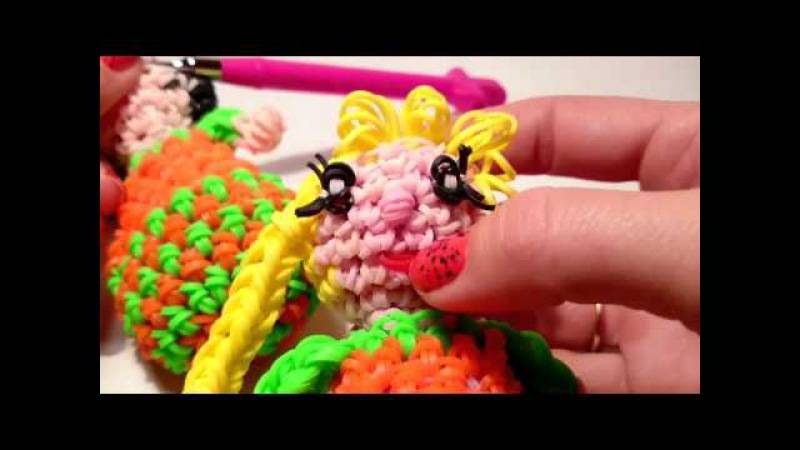 Плетение игрушек крючком из резинок лумигуруми