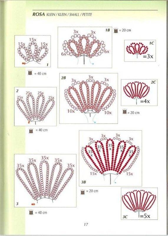 Гвоздики из бисера схема плетения