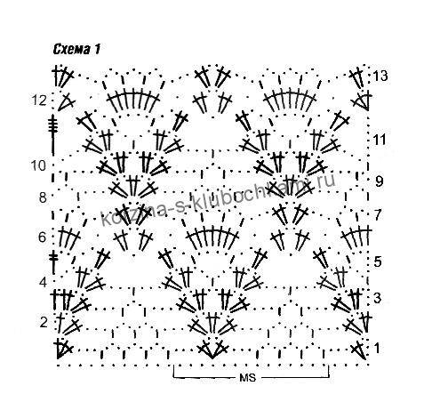 Ажурный палантин крючком схема и описание необычные