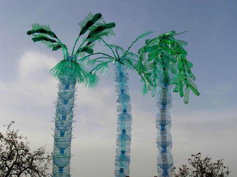 Пальма из пластиковых бутылок своими руками - как сделать пальму с бананами из пластиковых бутылок - домстрой