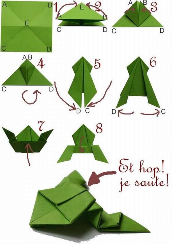 Оригами-лягушка из бумаги: три варианта изготовления с фото и видео-инструкцией для начинающих рукодельниц 