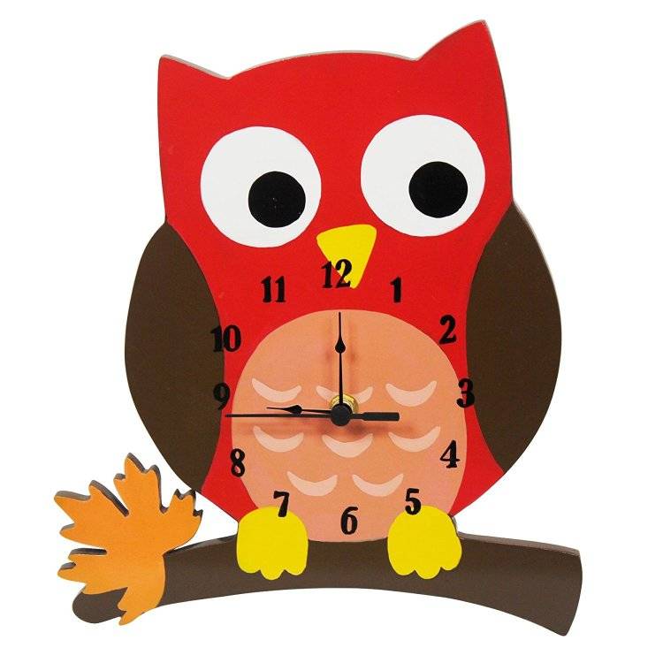 «Веселые котики и птички» или Как сделать часы для детской своими руками