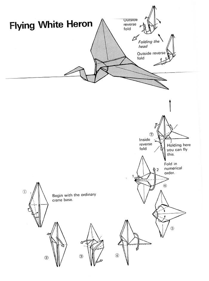 Оригами из бумаги журавль пошаговая инструкция с фото