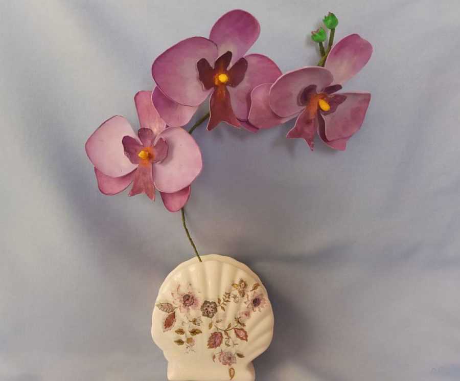 Орхидеи из фома и как я делала листья | страна мастеров