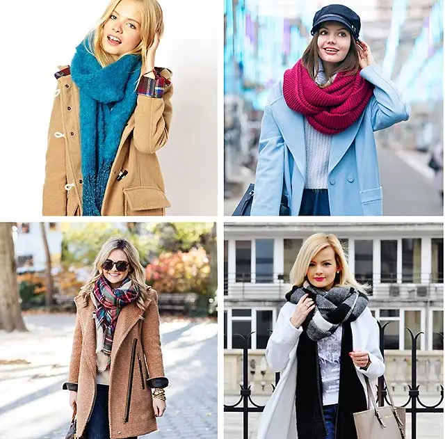Как красиво повязать шарф с пальто