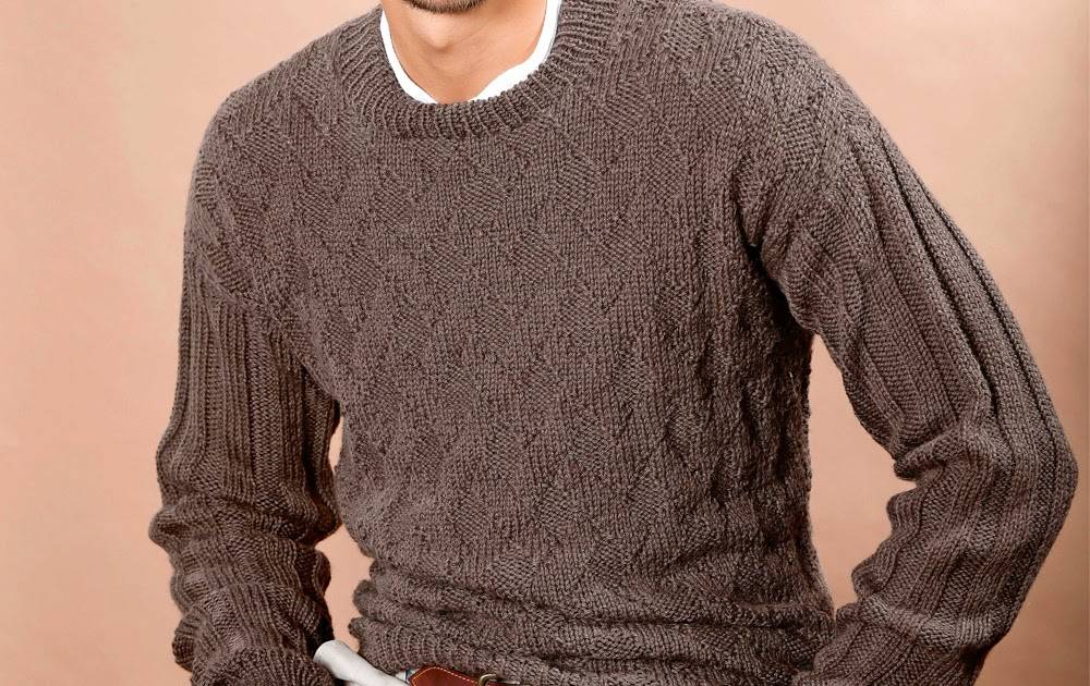 Стильный мужской свитер реглан: вязание дома