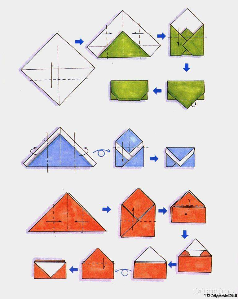 Оригами конверт: простое и понятное оригами + примеры как сделать конверт для денег и конверт в виде сердечка