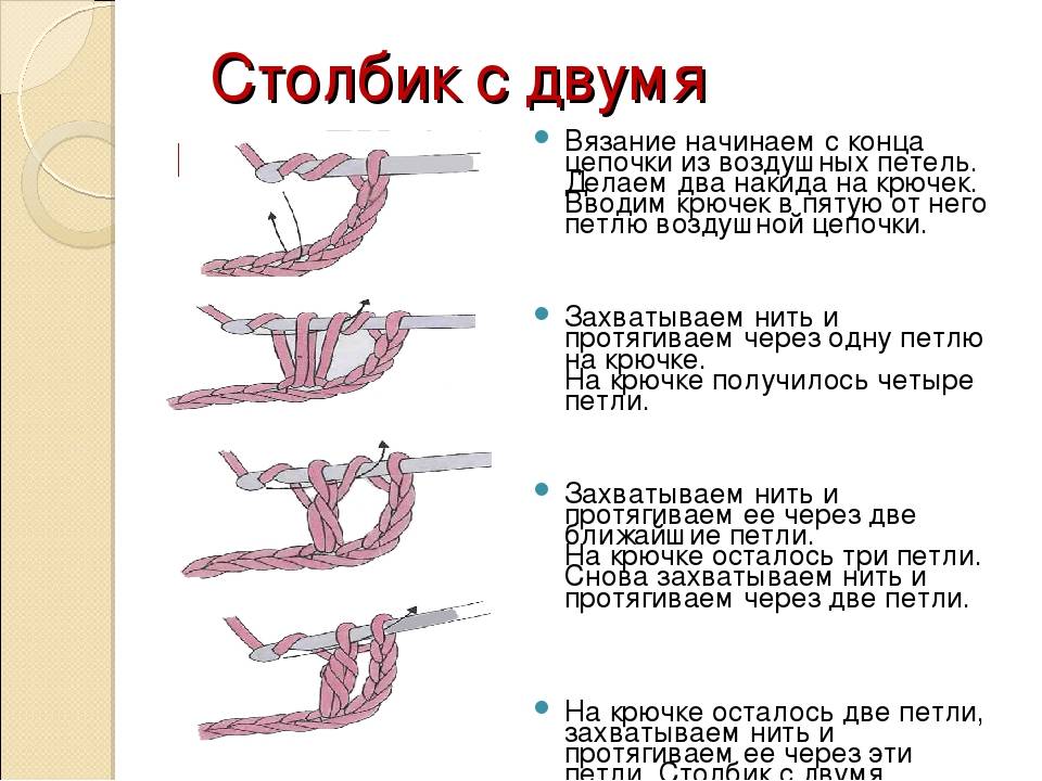 Столбик крючком: как связать с накидом и без накида | все о рукоделии