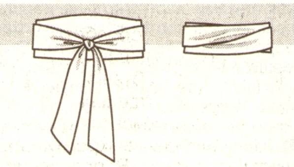 Построение выкройки и шитье широкого пояса для платьица