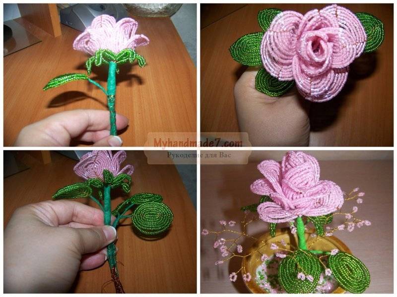 Розы из бисера: фото идеи и схемы плетения для начинающих, мастер-класс как сделать розу из бисера.