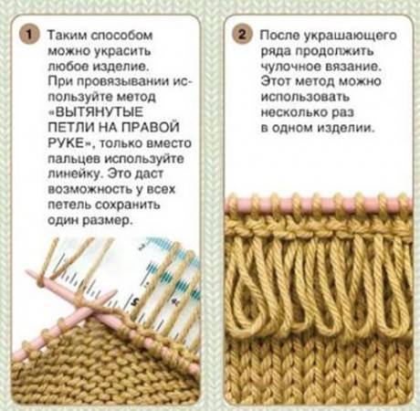 Вязание мочалки крючком с вытянутыми петлями