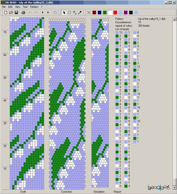 Схема на жгут из бисера