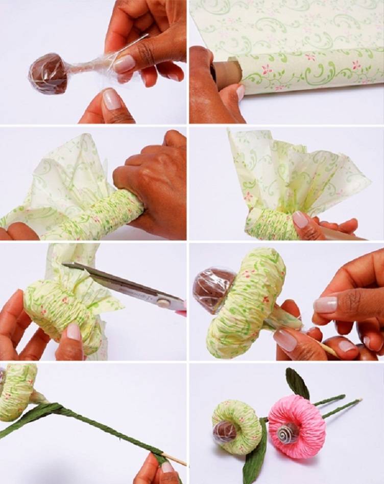 Букет из конфет: пошаговая инструкция и идеи по оформлению (105 фото)