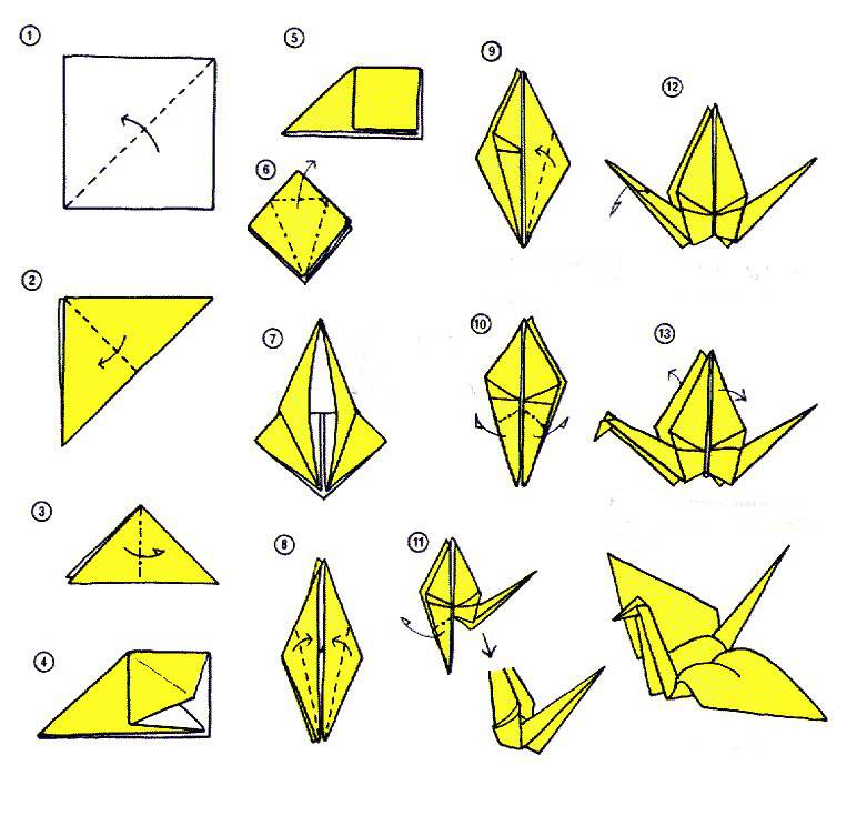 Оригами из бумаги схемы японские